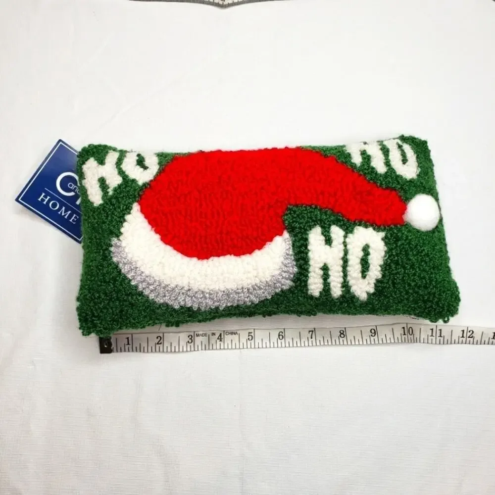 Holiday Pillow Reindeer Socks Wooded Plaque and Ornaments Bundle